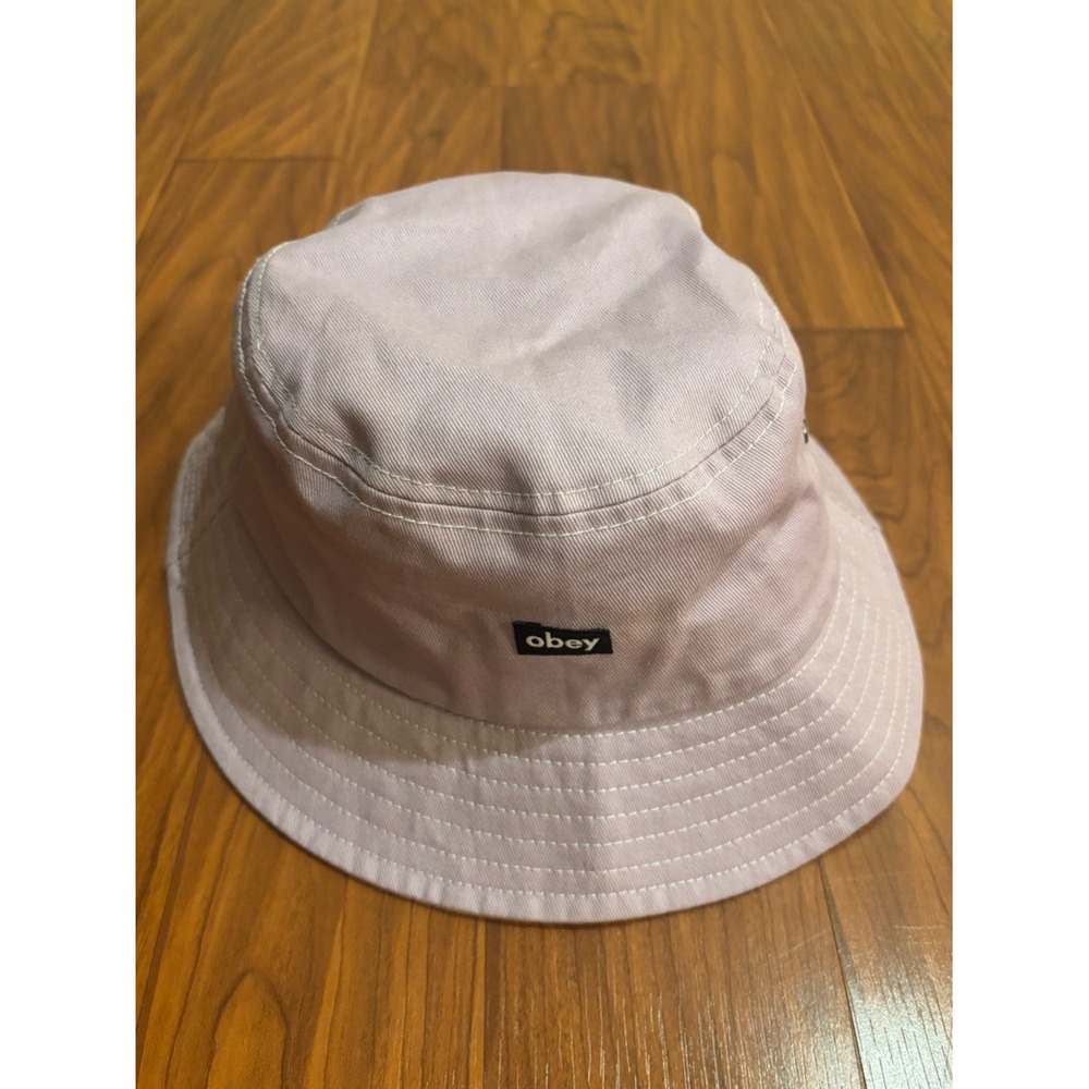 Obey Light Purple Bucket Hat with Logo Patch